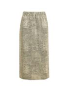Dorothy Perkins Gold Shimmer Tie Front Midi Skirt