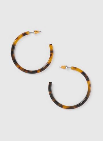 Dorothy Perkins Tortoise Shell Hoop Earrings