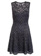 Dorothy Perkins *quiz Grey Glitter Lace Skater Dress
