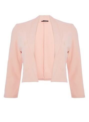 *quiz Curve Pink Crop Jacket
