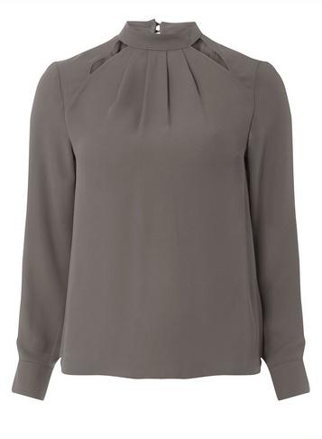 Dorothy Perkins Petite Charcoal Grey 'emily' Top
