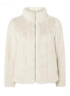 Dorothy Perkins Petite Cream Faux Fur Coat