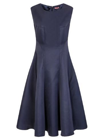 Dorothy Perkins *chi Chi London Navy Skater Midi Dress