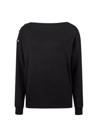 Dorothy Perkins Black Button Shoulder Jumper