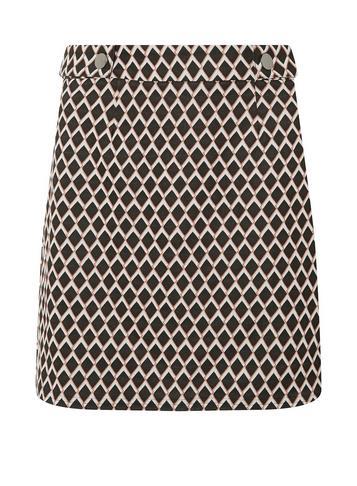 Dorothy Perkins Petite Multi Coloured Jersey Geometric Skirt