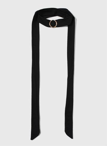 Dorothy Perkins Black Scarf Choker Necklace