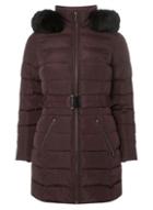 Dorothy Perkins Petite Berry And Black Parka