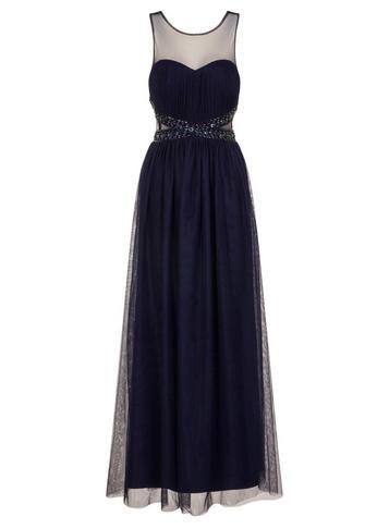 Dorothy Perkins *little Mistress Navy Embellished Dress