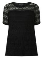 Dorothy Perkins *dp Curve Black Lace Front Top