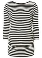 Dorothy Perkins *materntiy Monochrome Striped Scoop Back T-shirt