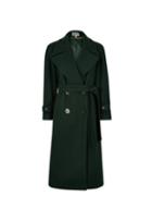 Dorothy Perkins Petite Green Double Breasted Pocket Coat