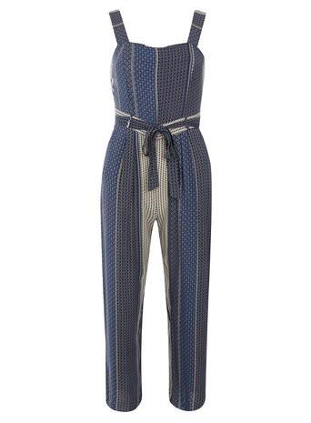 Dorothy Perkins Petite Blue Stripe Jumpsuit