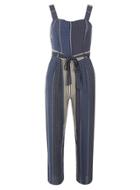 Dorothy Perkins Petite Blue Stripe Jumpsuit