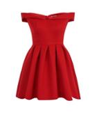 Dorothy Perkins *chi Chi London Petite Red Bardot Mini Dress
