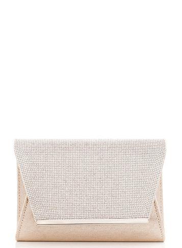 Dorothy Perkins *quiz Gold Shimmer Envelope Bag