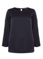 Dorothy Perkins Dp Curve Navy Button And Split Detail Top