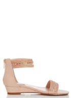 *quiz Nude Faux Suede Wedges