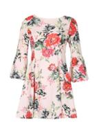 Dorothy Perkins *izabel London Cream Bell Sleeve Dress