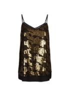Dorothy Perkins Gold Sequin Camisole Top
