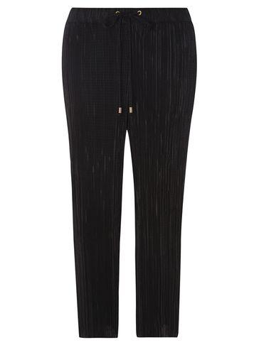 Dorothy Perkins Black Plise Cropped Trousers