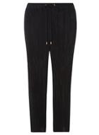 Dorothy Perkins Black Plise Cropped Trousers