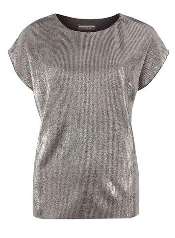 Dorothy Perkins Silver Plisse T-shirt
