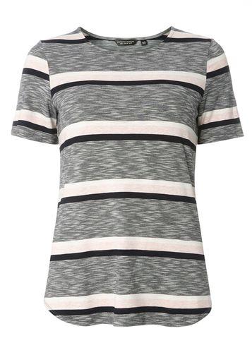 Dorothy Perkins Stripe Curve Hem T-shirt