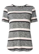 Dorothy Perkins Stripe Curve Hem T-shirt