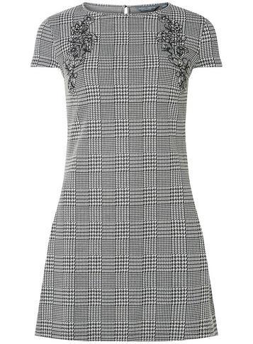 Dorothy Perkins *tall Monochrome Check Embroidered Tunic