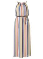 Dorothy Perkins Petite Multi Coloured Striped Chain Maxi Dress