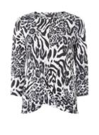 Dorothy Perkins Black Leopard Print Twist Front Top