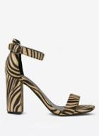 Dorothy Perkins Zebra Print 'shimmy' Block Heel Sandals