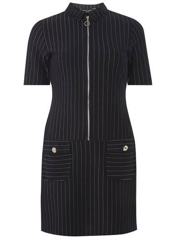 Dorothy Perkins Stripe Zip Front Shift Dress