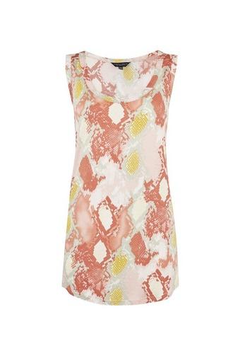 Dorothy Perkins Pink Snake Print Viscose Vest