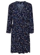 Dorothy Perkins *blue Long Sleeve Wrap Dress