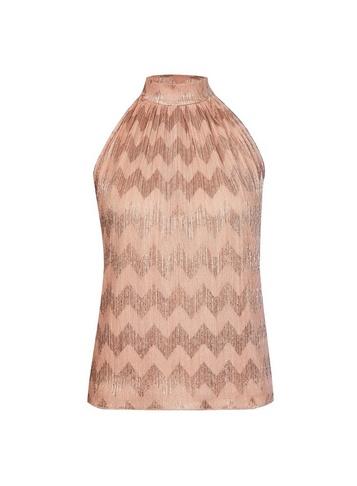 Dorothy Perkins Rose Gold Chevron Halter Neck Top