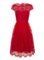 Dorothy Perkins *chi Chi London Red Cap Sleeve Tea Dress