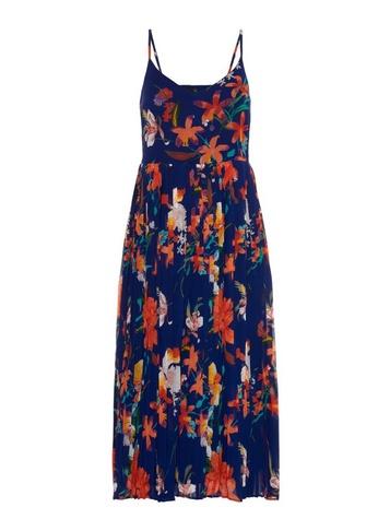 *vero Moda Blue Pleated Camisole Dress