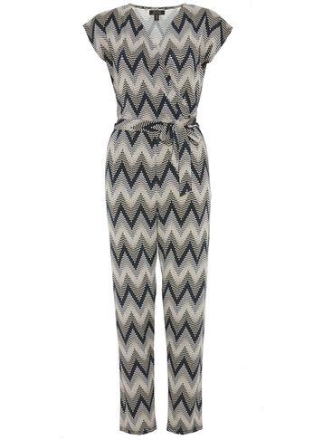 Dorothy Perkins *quiz Black And Stone Jumpsuit