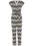 Dorothy Perkins *quiz Black And Stone Jumpsuit