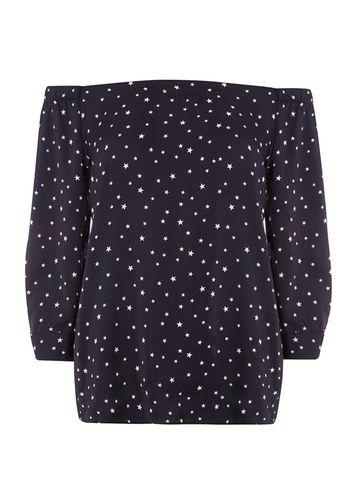 Dorothy Perkins *tall Navy Star Bardot Top