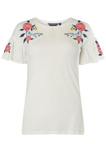 Dorothy Perkins *tall Ivory Emobroided T-shirt