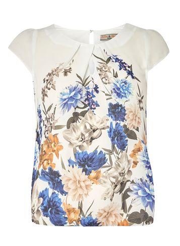 Dorothy Perkins *billie And Blossom Petite White Border Shell Top