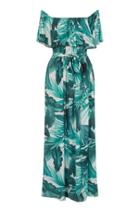 Dorothy Perkins *girls On Film Multi Coloured Palm Printed Maxi Dress