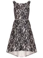 Dorothy Perkins *quiz Lace Diamante Dip Hem Dress