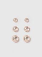 Dorothy Perkins 3 Pack Rose Gold Stud Earrings