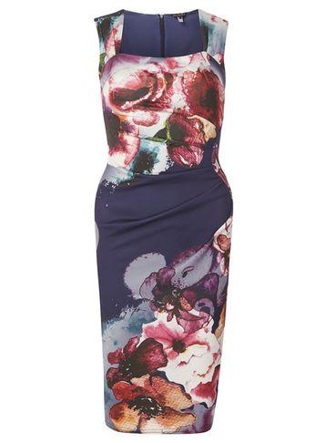 Dorothy Perkins *scarlett B Navy Floral Lydia Dress