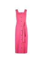 Dorothy Perkins Pink Belted Button Midi Dress
