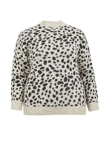 Dorothy Perkins *dp Curve Grey Leopard Print Spandex Jumper