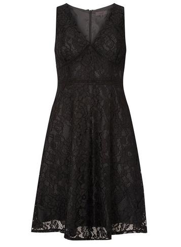 *luxe Black Lace V-neck Prom Dress